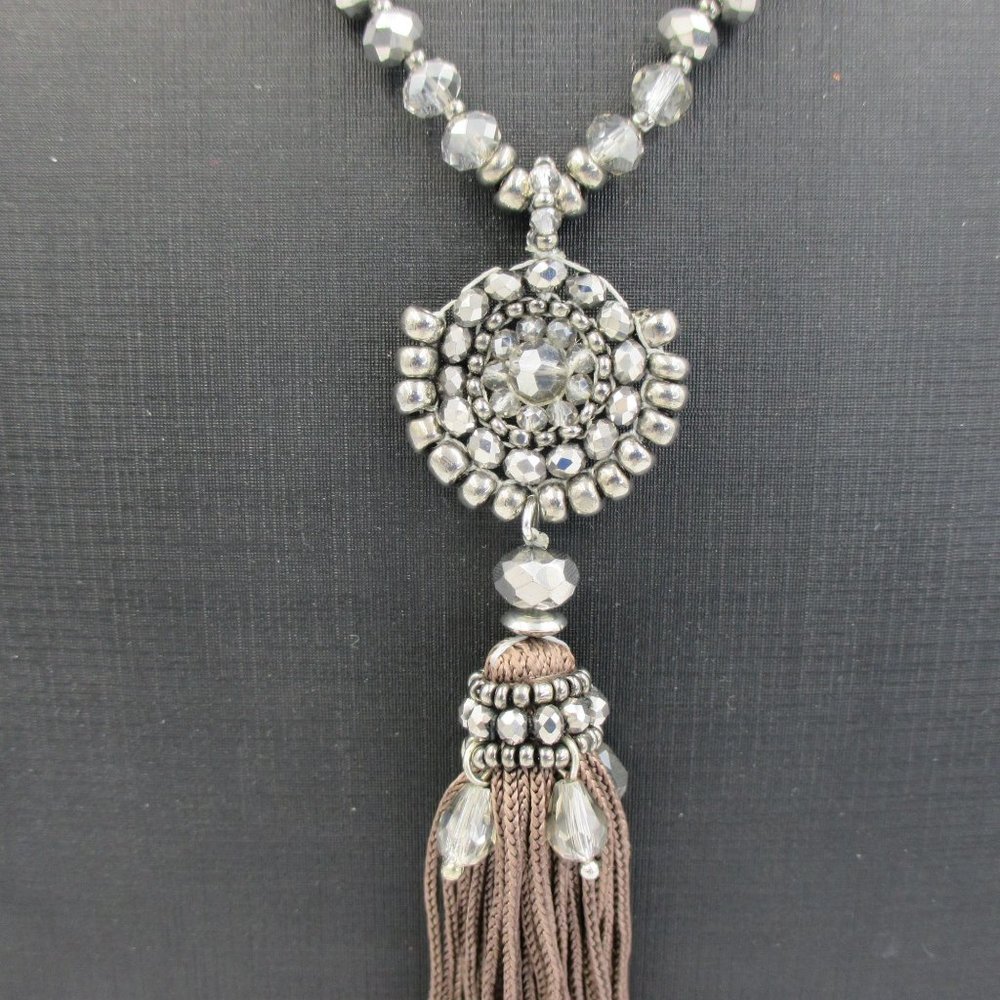 Chico's Bead Tassel Necklace Boho Exotic NWT - Picture 5 of 6